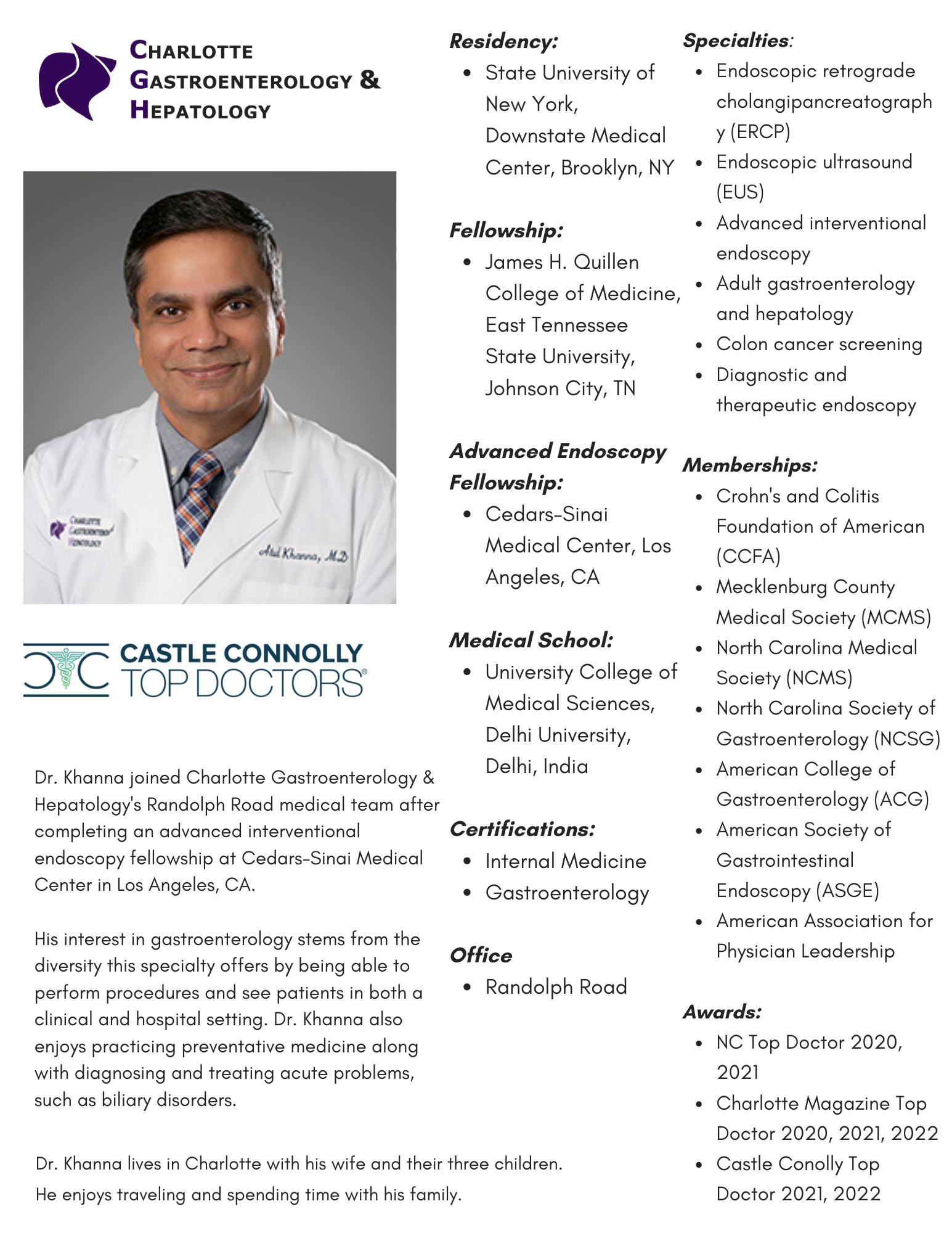 Charlotte Gastroenterology Hepatology Atul Khanna MD Charlotte   P2 61 